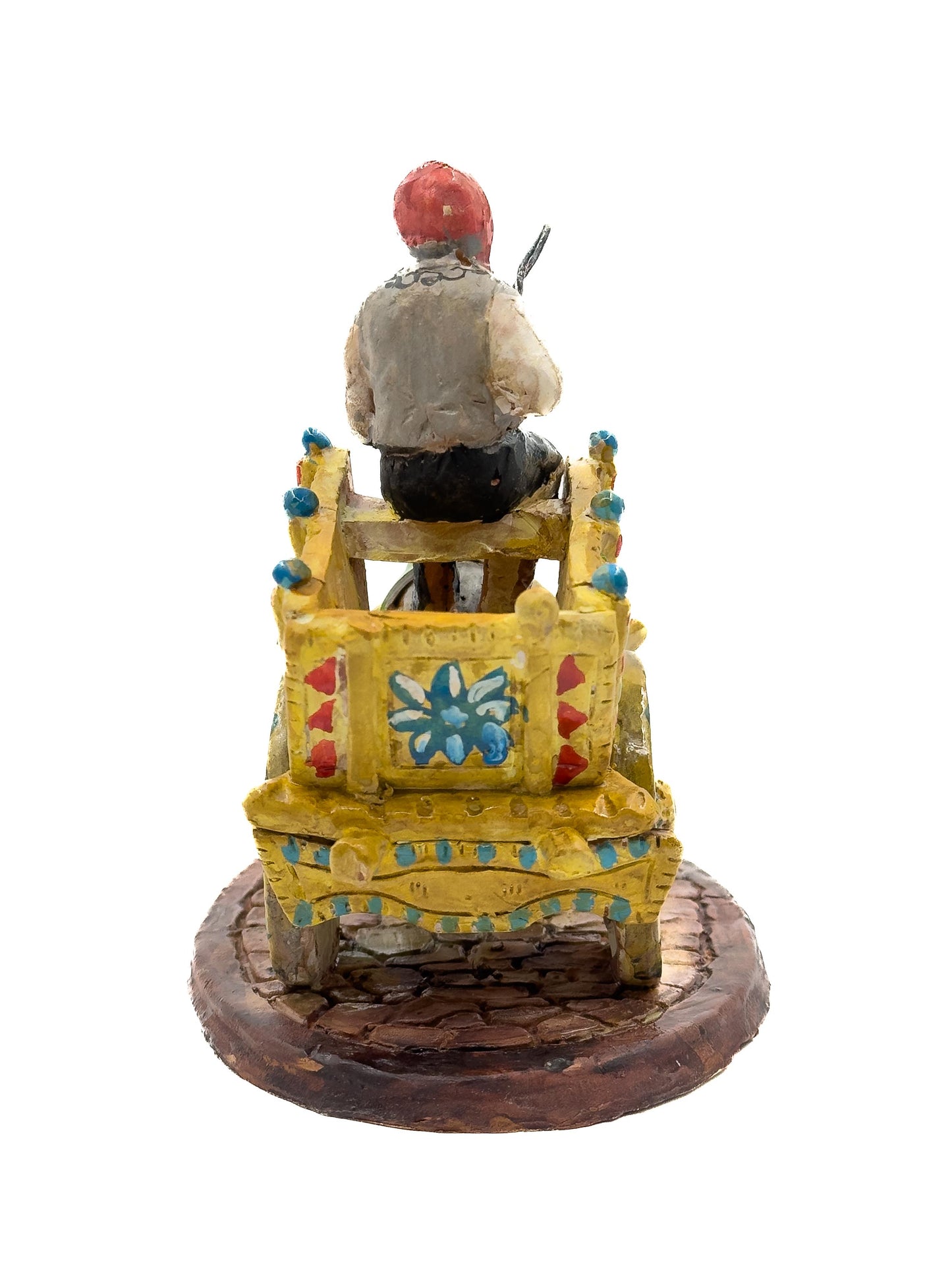 Carretto Siciliano in Terracotta decorato a Mano