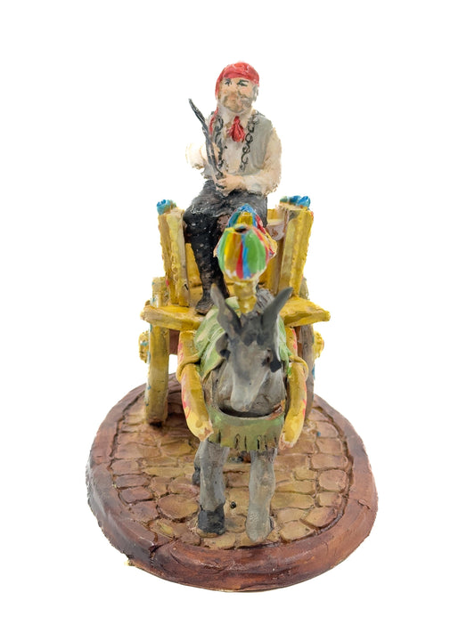 Carretto Siciliano in Terracotta decorato a Mano