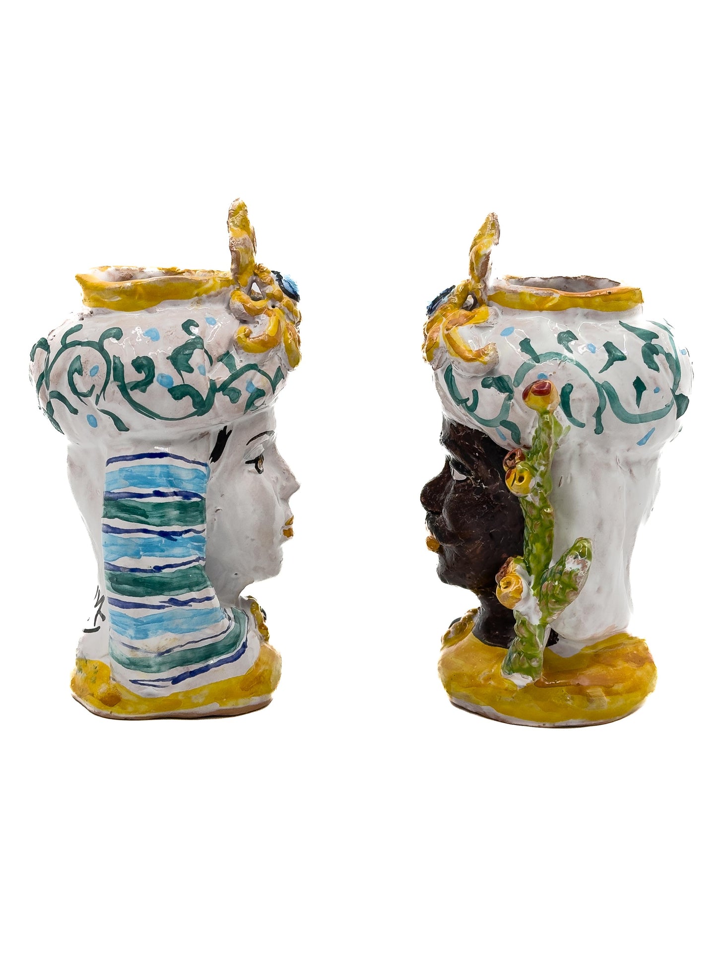 Testine di Moro Pale di Fico Verde Azzurro 15 cm