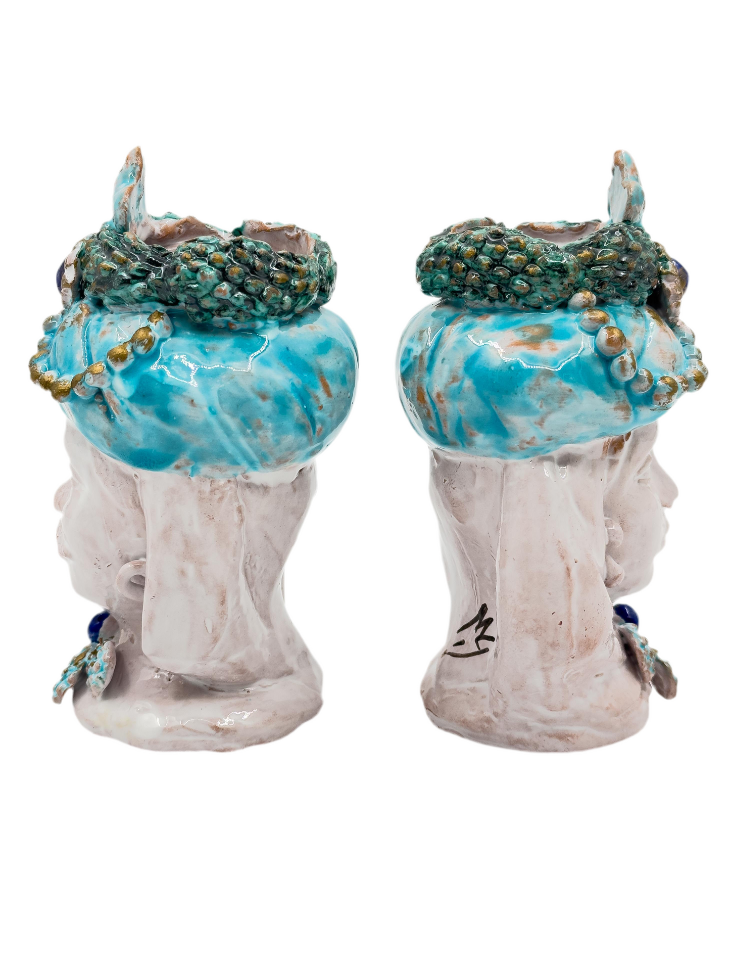 Testine di Moro Siciliane fatte a mano Azul 15 cm